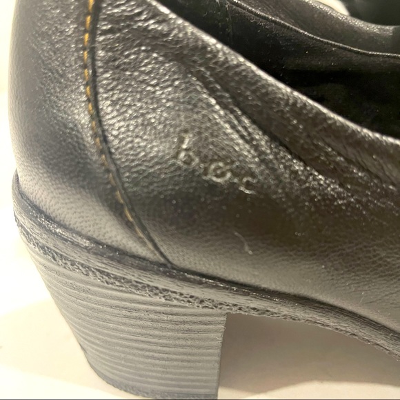 BOC Born Concept Black Leather Slip-On Booties, Loafer Style W/Chunky Heel. 11M - Picture 6 of 15